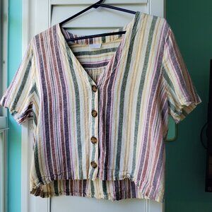 Abound Crop Shirt, Size M